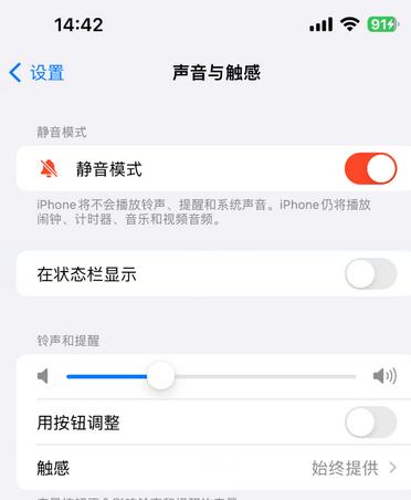 菏泽苹果15Pro维修网点分享iPhone15Pro系列机型中隐藏静音图标 