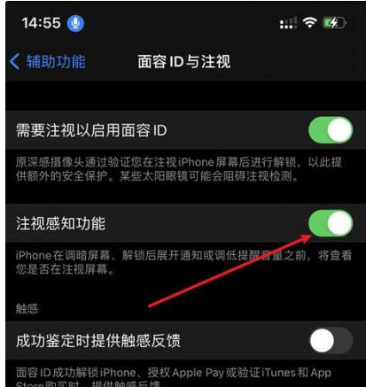 菏泽苹果14维修网点分享iPhone14注视感知功能有什么用 